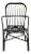 Modern Boho Black Bamboo Dining Chair For Sale