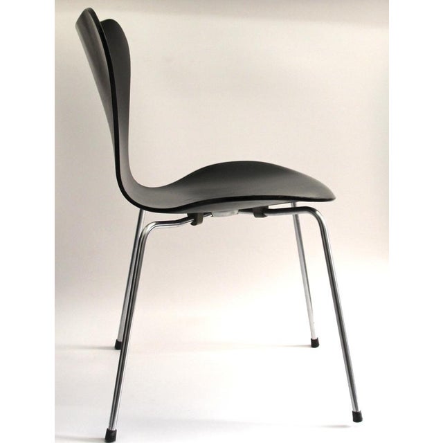 Fritz Hansen Model 3107 Black Chair from Fritz Hansen, 1960s For Sale - Image 4 of 10