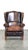 English Style Leather Wing Chair For Sale - Image 3 of 14