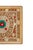 Suzani Tablecover – Tan Beige Textile With Emerald & Red Boho Details 3'9'' X 4'2'' For Sale - Image 4 of 10