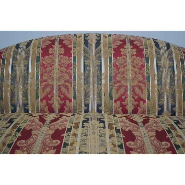 Kindel Furniture Kindel Rolled Arm Upholstered Camelback Sofa For Sale - Image 4 of 18
