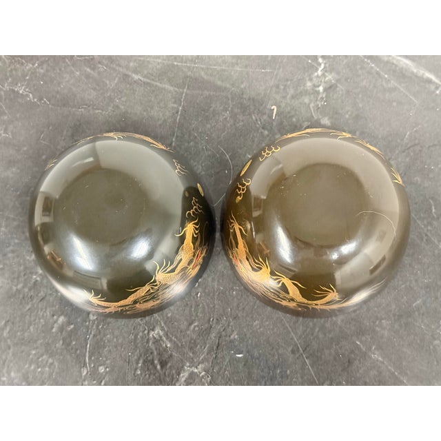 Japanese Lacquer Dragon Bowls, Pair For Sale In San Francisco - Image 6 of 12