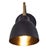 Mid-Century Modern Matthew Izzo Home Small Mid-Century Matte Black and Brass Wall Sconce For Sale - Image 3 of 3