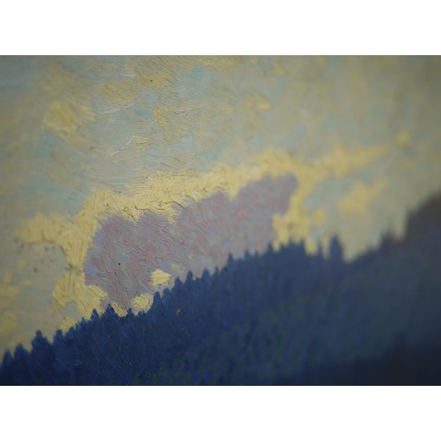 1930s Bahndorf Heribert, Lakeside Landscape, 1930, Oil Painting on Cardboard, Framed For Sale - Image 5 of 18