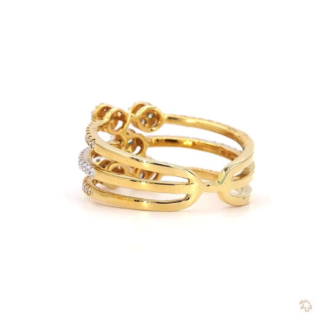 Early 21st Century 0.5 Carat Round Brilliant Cut Diamond Gold Ring, Size 6.5 For Sale - Image 5 of 9
