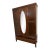 1900 Edwardian Wardrobe With Oval Mirror For Sale