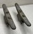 Industrial Vintage Oxidized Cast Iron Nautical Architectural Salvage Boat Dock Cleat Drawer Pull Hardware, Set of 2 For Sale - Image 3 of 11