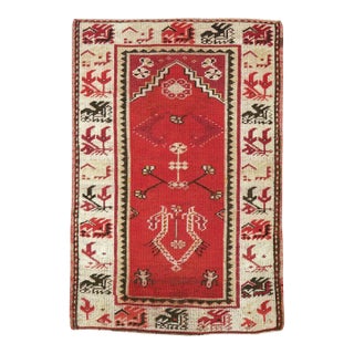 Galerie Shabab Collection Mid-20th Century Turkish Oushak Throw Rug For Sale