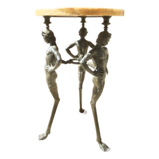 Grand Tour Bronze Satyr Tripod Table For Sale