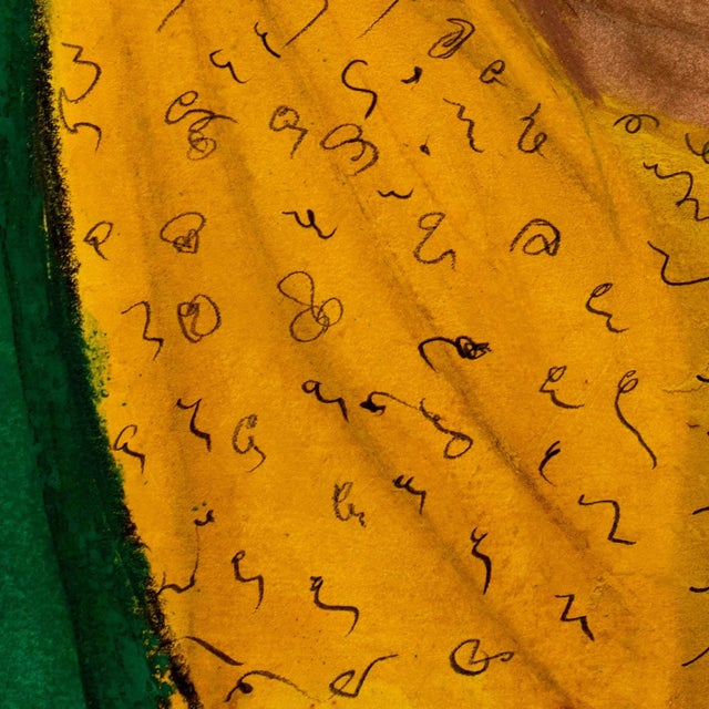 2019 “Amal” Contemporary Expressionist Pastel Portrait Drawing on Paper by Maria Grazia Facciolà For Sale In New York - Image 6 of 7