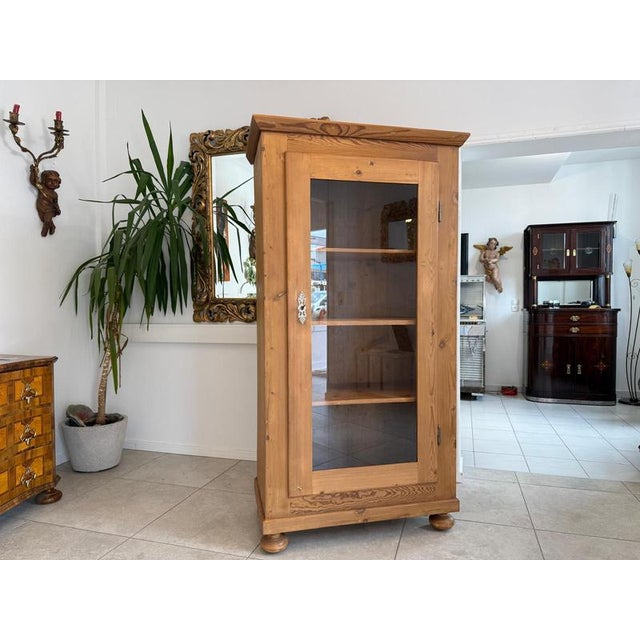 Art Nouveau Farmhouse Display Cabinet, Glass-fronted Bookcase. Dimensions: Height x Width x Depth 184 x 97 x 53 cm. For...