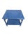 Blue 1970s Lane Altavista Wedgewood‑Blue Bamboo‑Style Table • Brass Brackets • Cane Shelf For Sale - Image 8 of 10