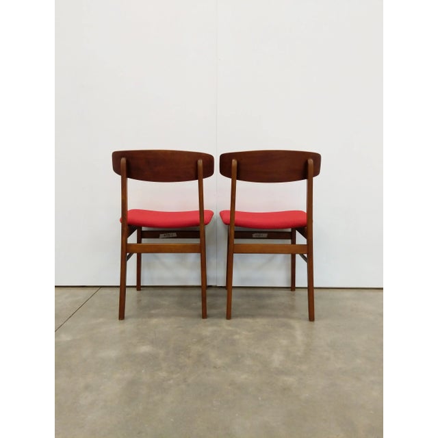 Pair of Vintage Danish Modern Dining Chairs For Sale In New York - Image 6 of 6