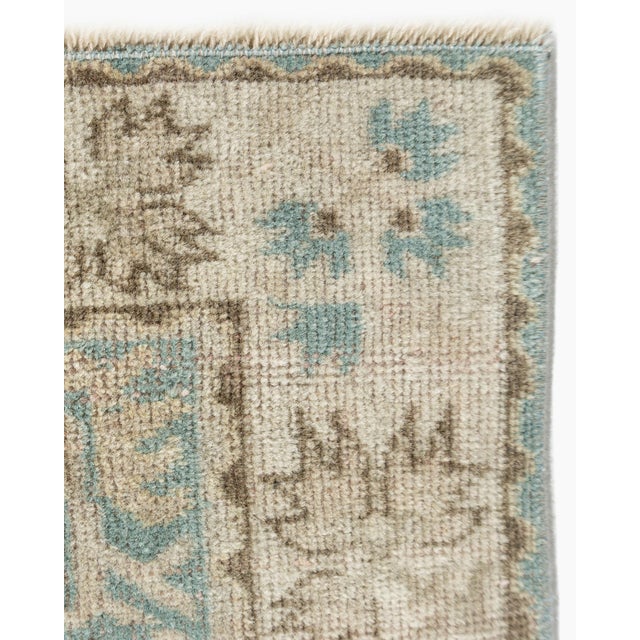 Vintage Circa 1940 Turkish Oushak Rug Lightly Distressed 6ft 4in X 8ft For Sale - Image 4 of 12