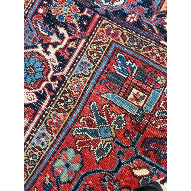 Antique Persian Heriz, 6'8" X 8'9" For Sale - Image 4 of 5
