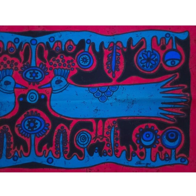 Mid-Century Modern Mid-Century German Pop Art Screen Printed Wall Hanging by Traute Sänger, 1970s For Sale - Image 3 of 4