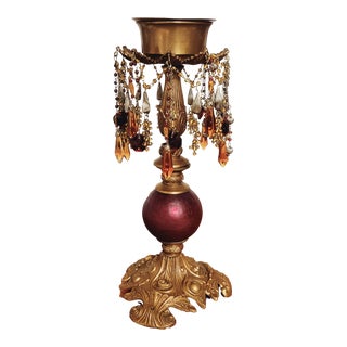 Vintage Late 20th Century Bombay Brass Candelabra For Sale