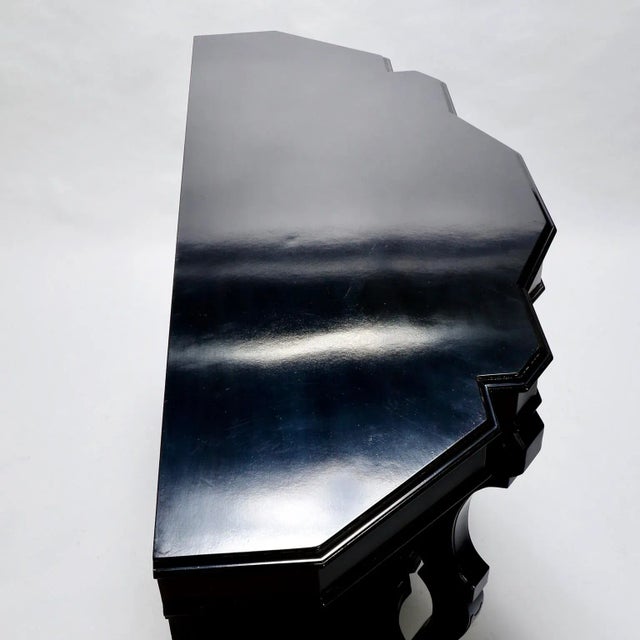 Italian Ebonised Mahogany Console with Mirrored Back For Sale In Detroit - Image 6 of 10