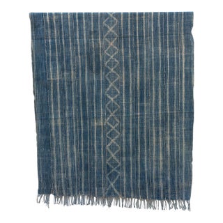 Vintage Malinke African "Ancestral Lineage" Indigo Throw For Sale