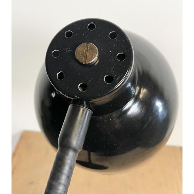Black Industrial Gooseneck Table Lamp, 1960s For Sale - Image 12 of 16