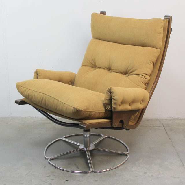 Wood Swivel Chair by Bruno Mathsson for Dux, 1960s For Sale - Image 7 of 7