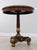 Wood Maitland Smith Mahogany Inlaid Pedestal Round End Table For Sale - Image 7 of 13