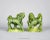 Pair of Vintage Foo Dog Statues These Chinese Foo dog figurines are made in beautiful Jade color and feature lots of...
