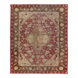 Antique Indian Finely Woven Rug of Mughal Empire 5'11 X 7'7