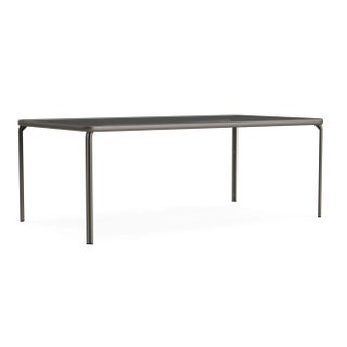 Brown Jordan Kantan Aluminum 43" x 77" Rectangle Dining Table, Mica frame For Sale