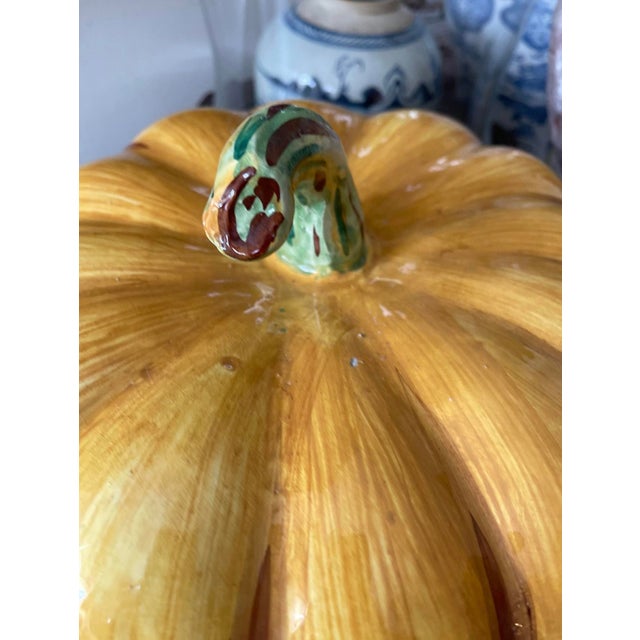 Italian Pumpkin Tureen For Sale In Chicago - Image 6 of 9
