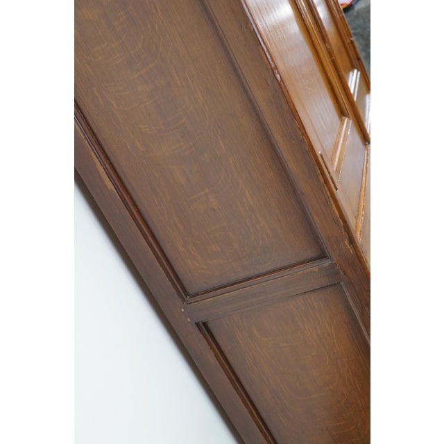 Wood Vintage Dutch Faux Oak Paint Pine Bank of Drawers For Sale - Image 7 of 17