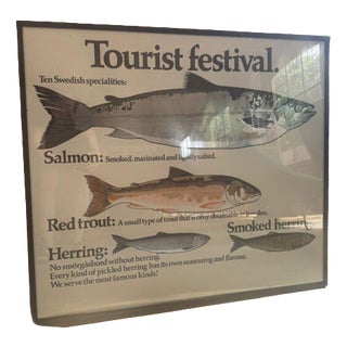 Vintage Tourist Festival Poster, Sweden, 1960s For Sale