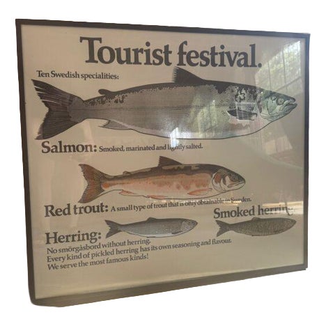 Vintage Tourist Festival Poster, Sweden, 1960s For Sale