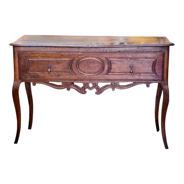 A Louis XV Console or Side Table in Richly Patinated Walnut For Sale