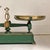 Cast iron Roberval balance with copper pans Height: 38 cm Width: 24 cm Depth: 23 cm Weight: 5 kg