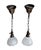 Metal Antique Starburst Wheel Cut Hanging Pendant Lights - a Pair For Sale - Image 7 of 10