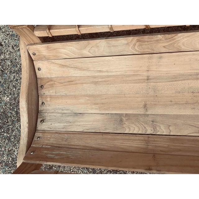 Brown Mid 20th Century Vermont Tubbs Caned Snowshoe Fire Log Wood Holder For Sale - Image 8 of 12