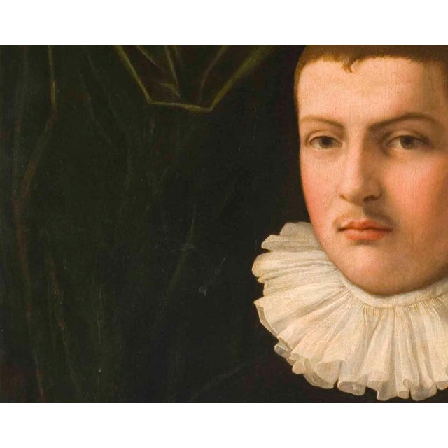 Francesco Traballesi, Portrait of a Young Man with a Glove, 1800s, Oil on Board For Sale - Image 3 of 9