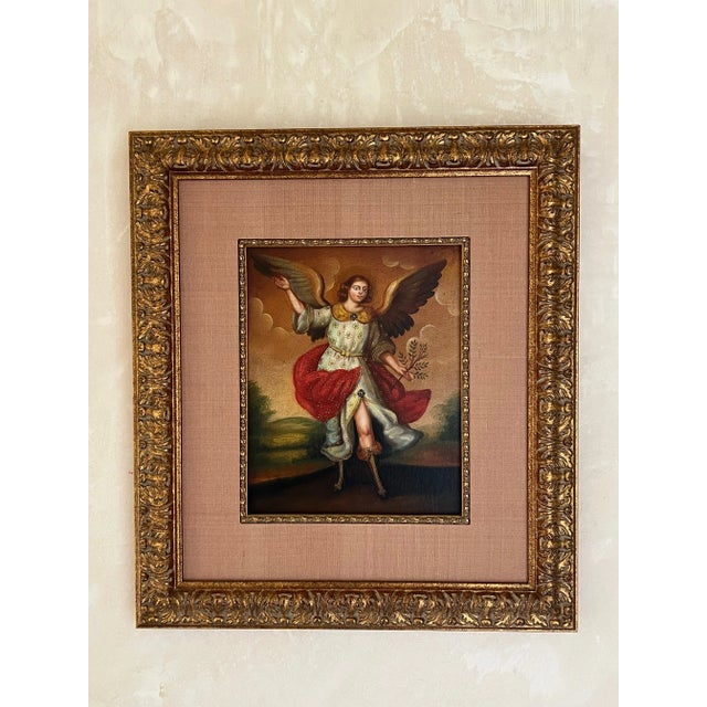 Paint Cuzco School Revival Painting, C. 1900 For Sale - Image 7 of 13