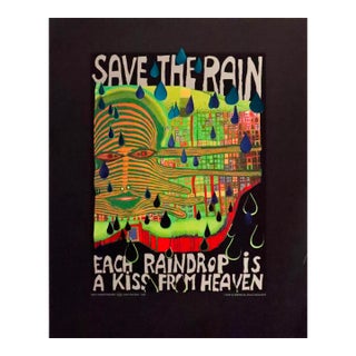 2009 Swiss Exhibition Poster - Save the Rain (1983) by Friedensreich Hundertwasser For Sale