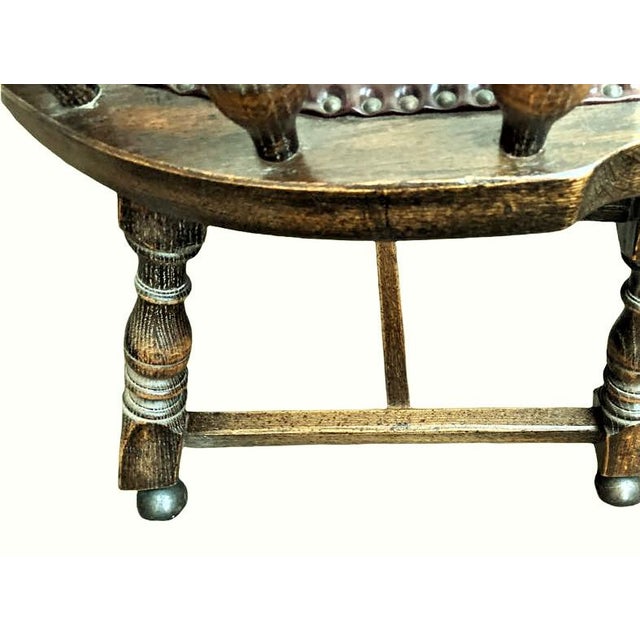 Vintage Jamestown Lounge Company Oak and Leather Club Chairs Set of 4 Mid 20th Century