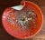 Barbini Vintage Midcentury Barbini Murano Style Red Silver Flecks Italian Art Glass Bowl Ashtray For Sale - Image 4 of 12