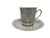 Vintage Polish Cup and Saucer from Wałbrzych Pottery, 1970s, Set of 2, in Worn conditions. Designed 1970 to 1979