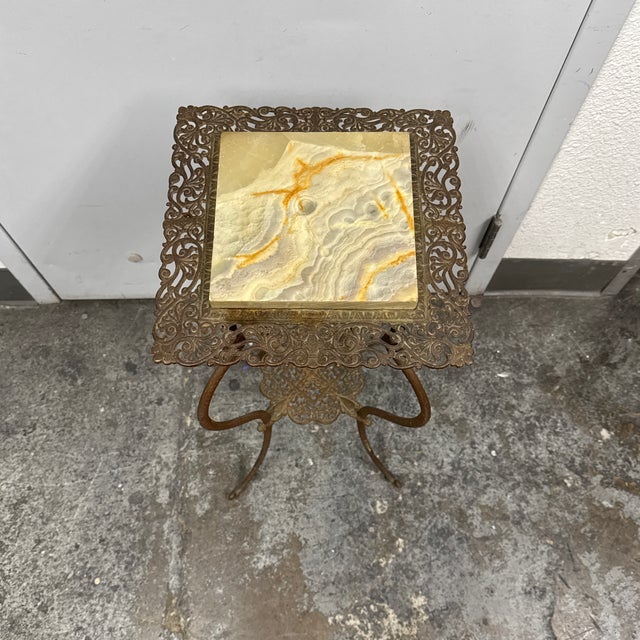 19th Century Ornate Marble Top Victorian Plant Stand For Sale - Image 10 of 12