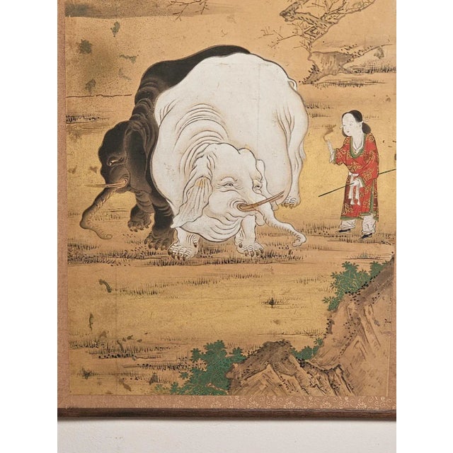 Large Meiji Painting, Japan Circa 1870 For Sale - Image 4 of 4