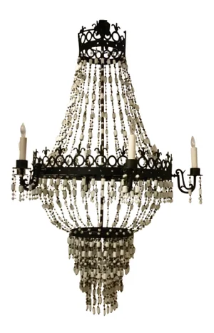 Arteriors Transitional Black and White Glass Bead Barcelona Chandelier