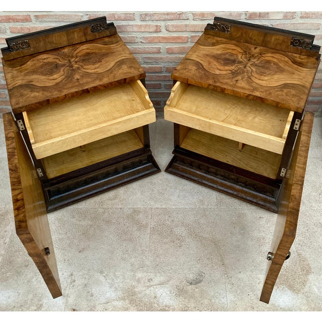 Art Deco Nightstands, 1930, Set of 2 For Sale - Image 12 of 18