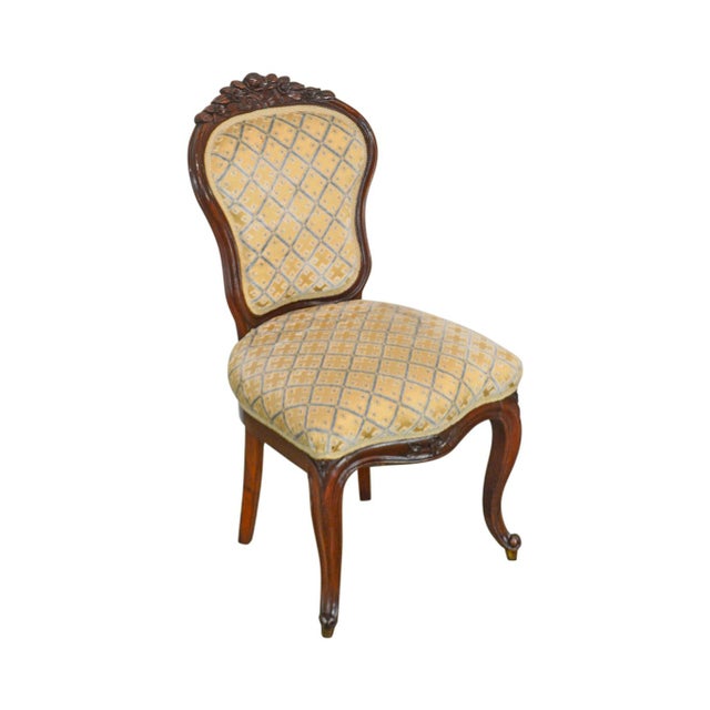 Victorian Antique Carved Mahogany French Style Side Chair Chairish