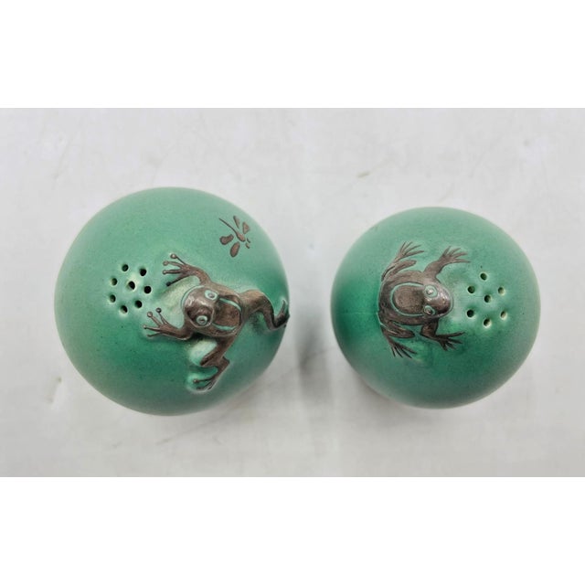 Metal 1990s Modern Emilia Castillo Plata Pura Frog Salt & Pepper Shakers For Sale - Image 7 of 16
