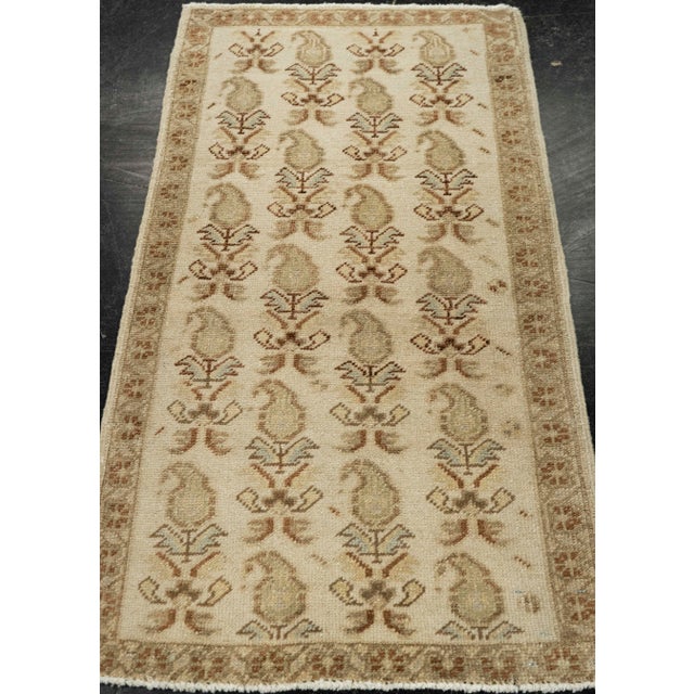 Turkish Mini Rug Oriental Hand Knotted Vintage Rug 1'8" x 3'1" #21024 Explore a curated collection of hallway runners,...